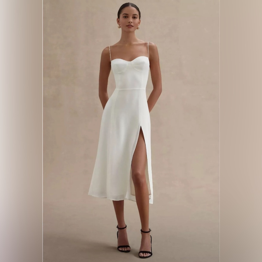 Reformation White Midi Dress